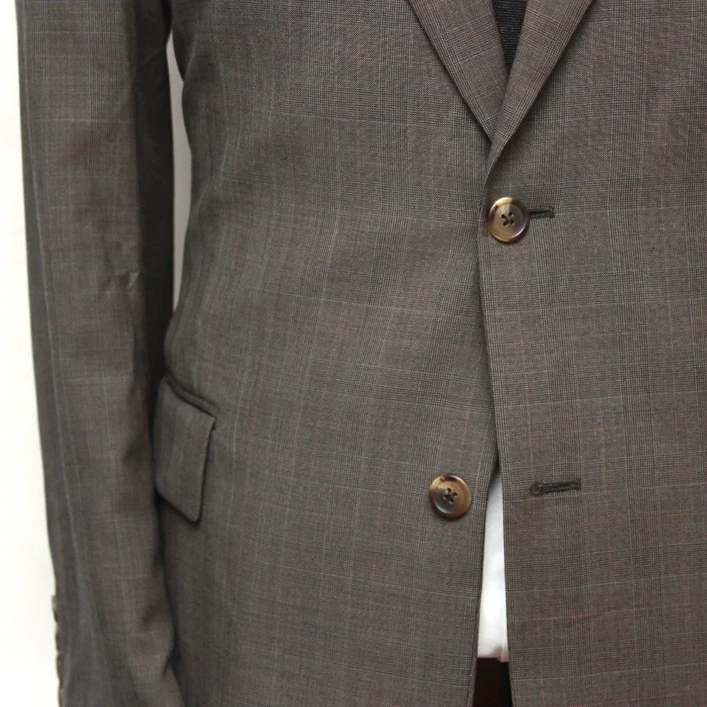 42L Jos A Bank Men's Wool Blazer Sport Coat Wool‎ Brown D030136